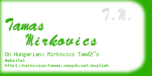 tamas mirkovics business card